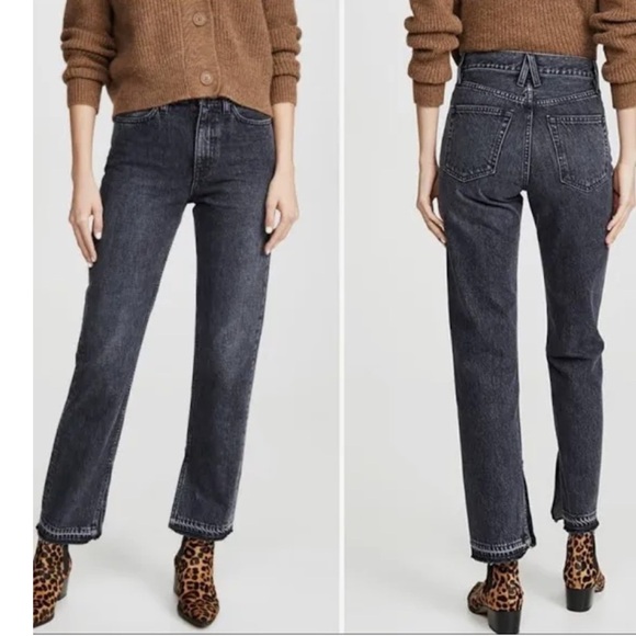 SLVRLAKE Rider Break Down Split
Hem Jeans Straight Leg Black Denim Size 31 - Picture 5 of 16